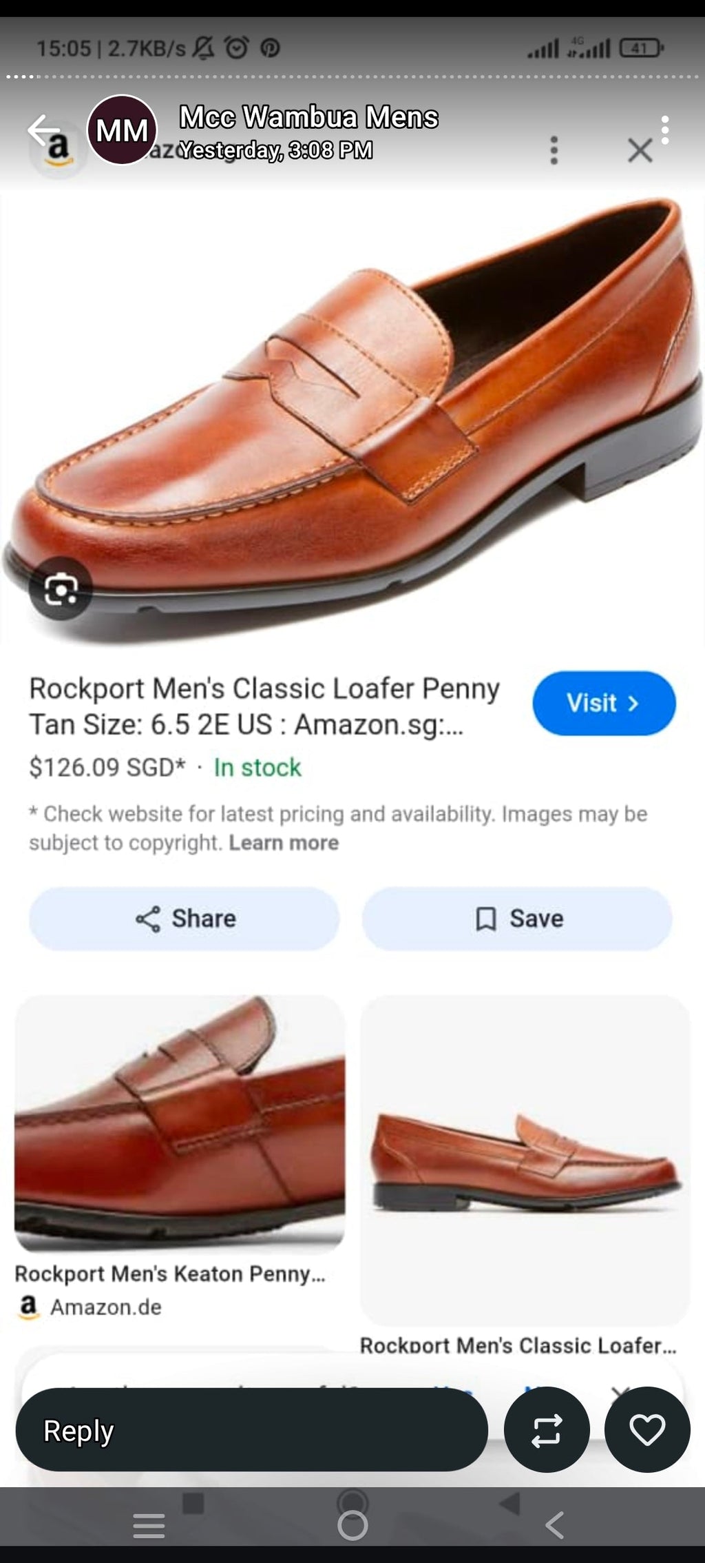 Rockport Men's Classic Penny Loafers - Genuine Leather