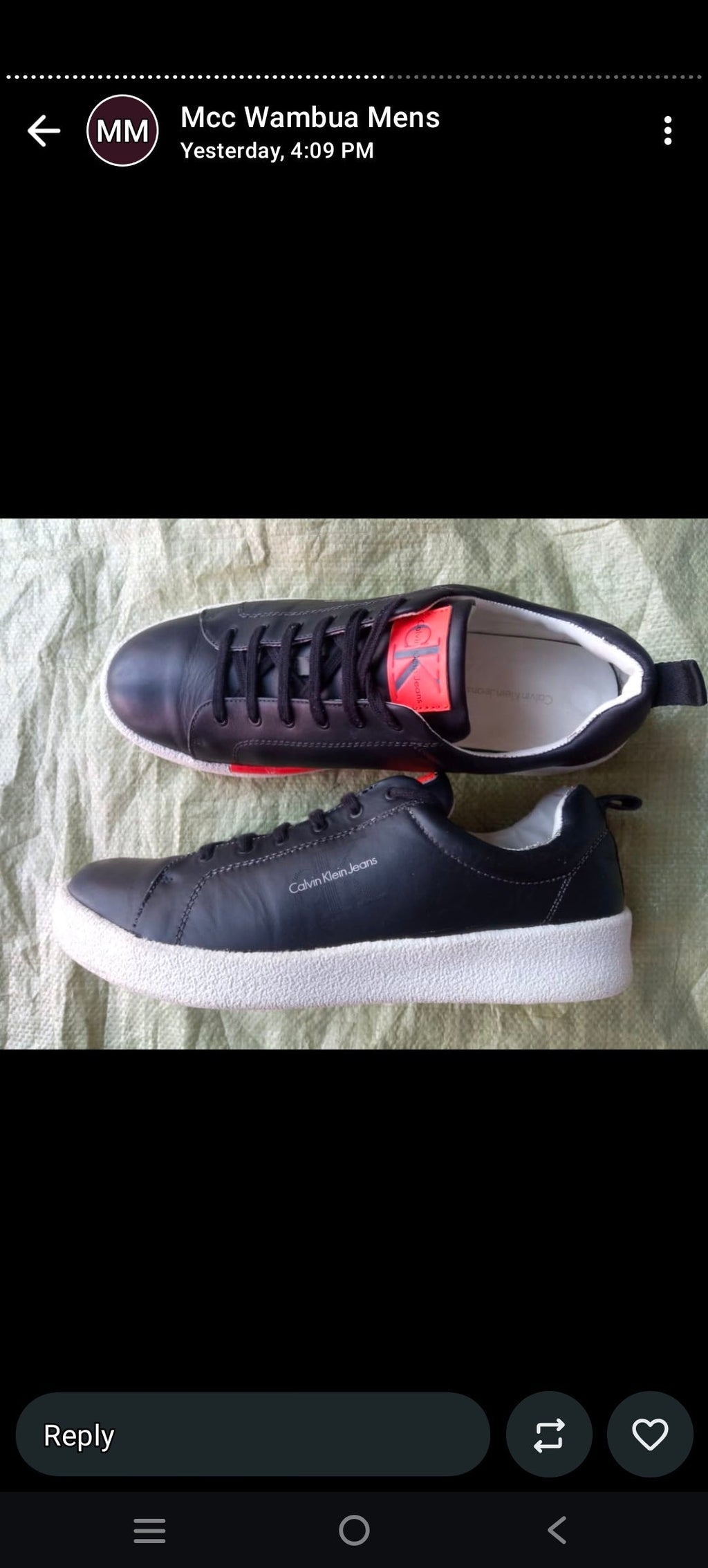 Calvin Klein Jeans Men's Sneakers - Black Leather