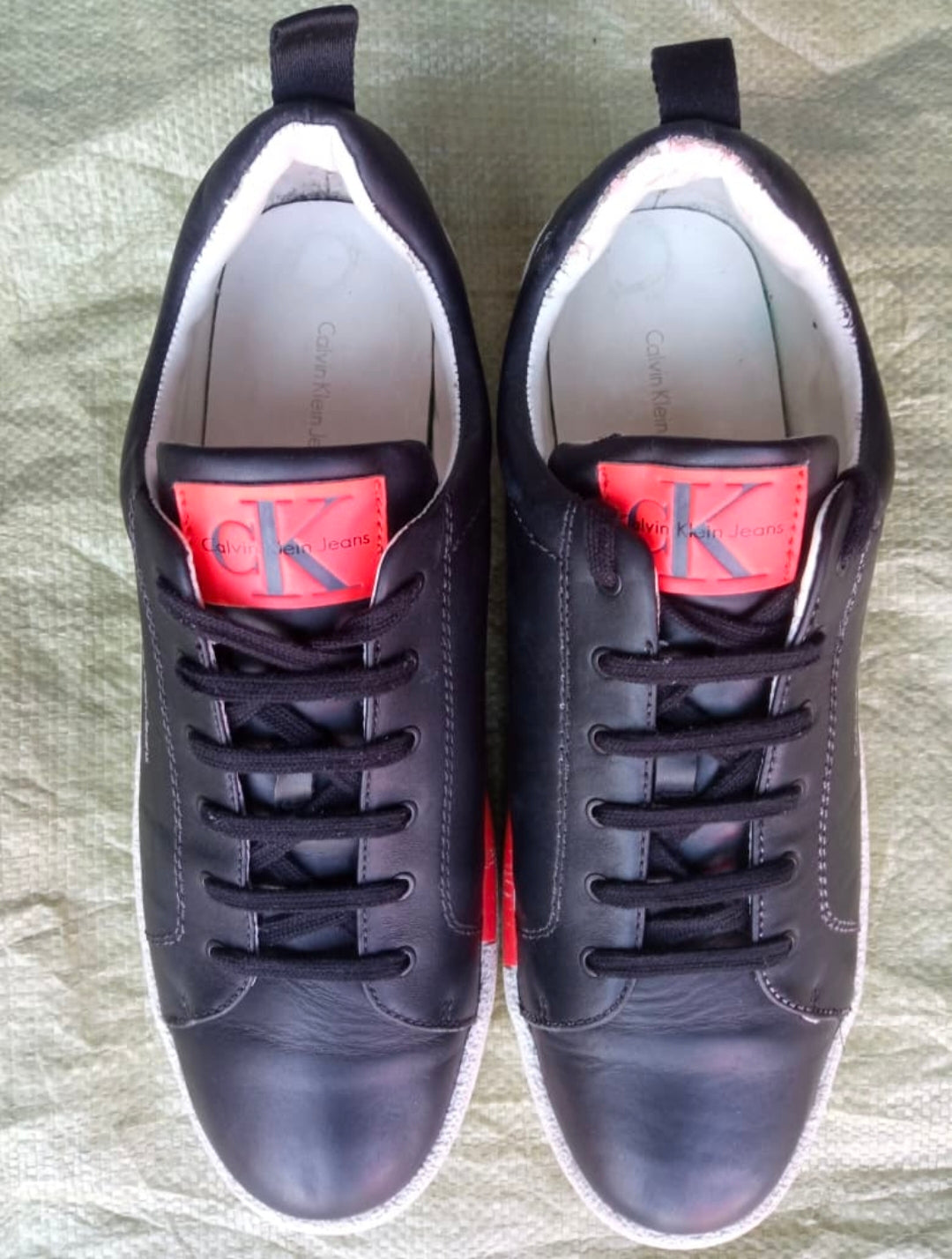 Calvin Klein Jeans Men's Sneakers - Black Leather