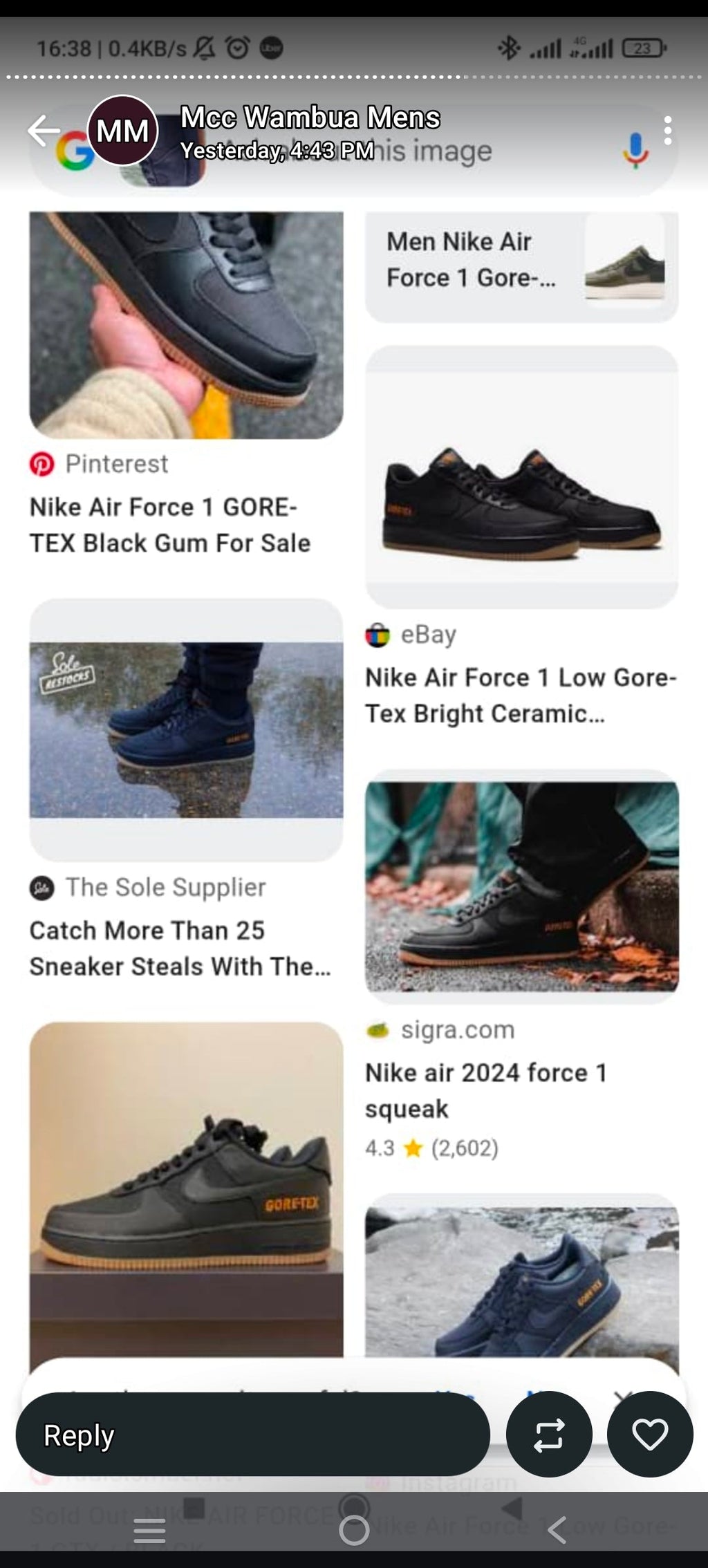 Nike Air Force 1 Low GORE-TEX - Navy Blue/Orange Gum