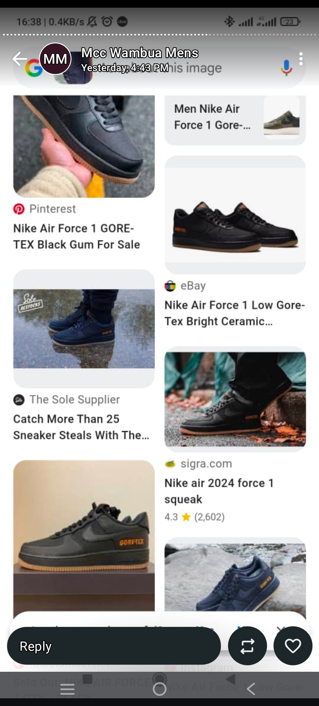 Nike Air Force 1 Low GORE-TEX - Navy Blue/Orange Gum