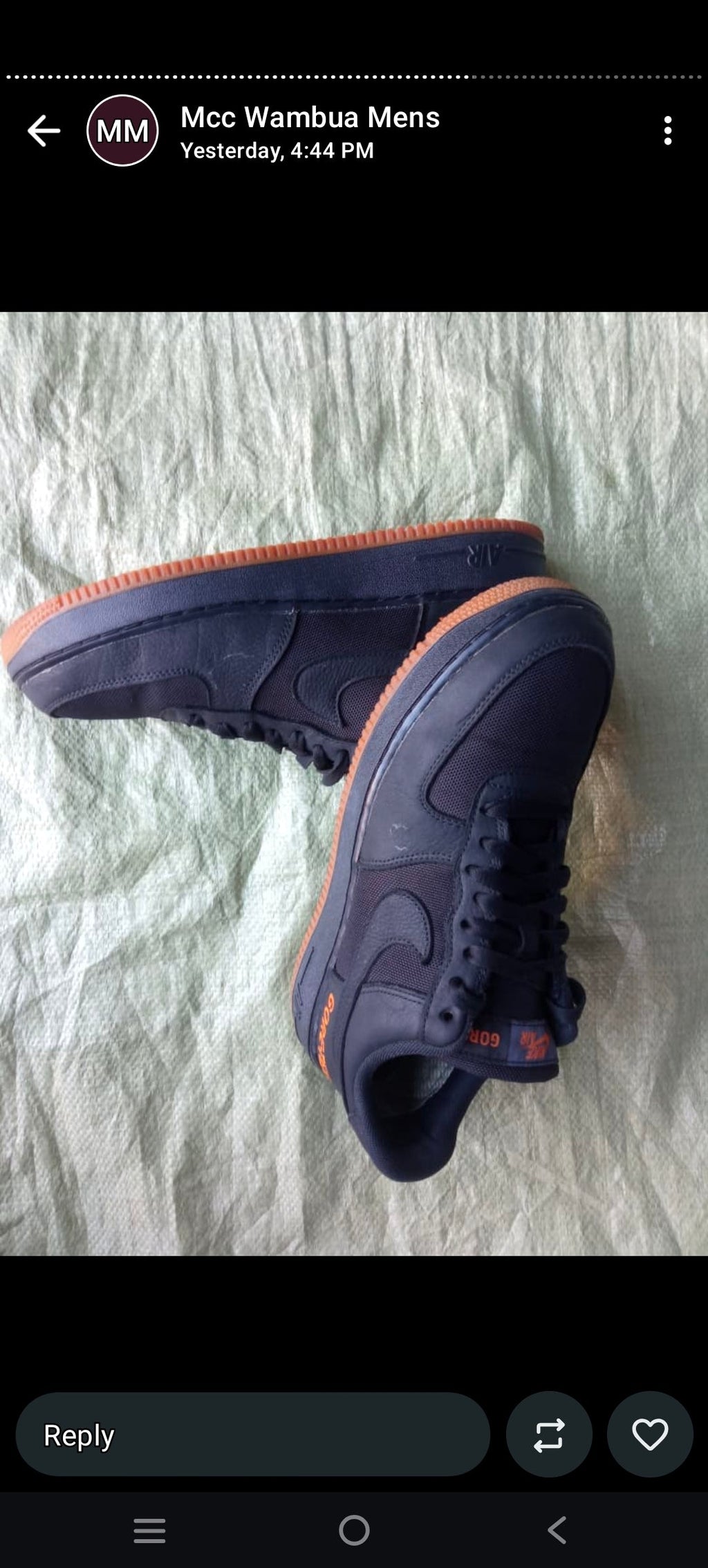Nike Air Force 1 Low GORE-TEX - Navy Blue/Orange Gum