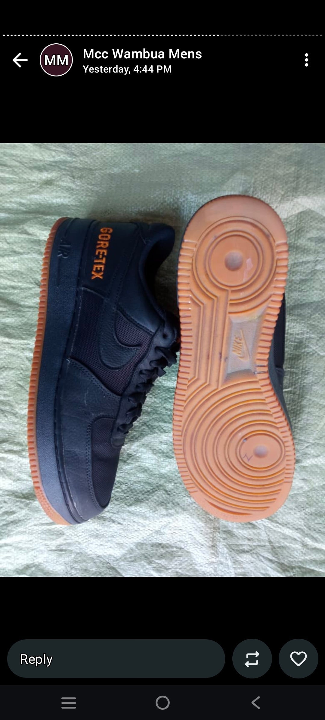 Nike Air Force 1 Low GORE-TEX - Navy Blue/Orange Gum