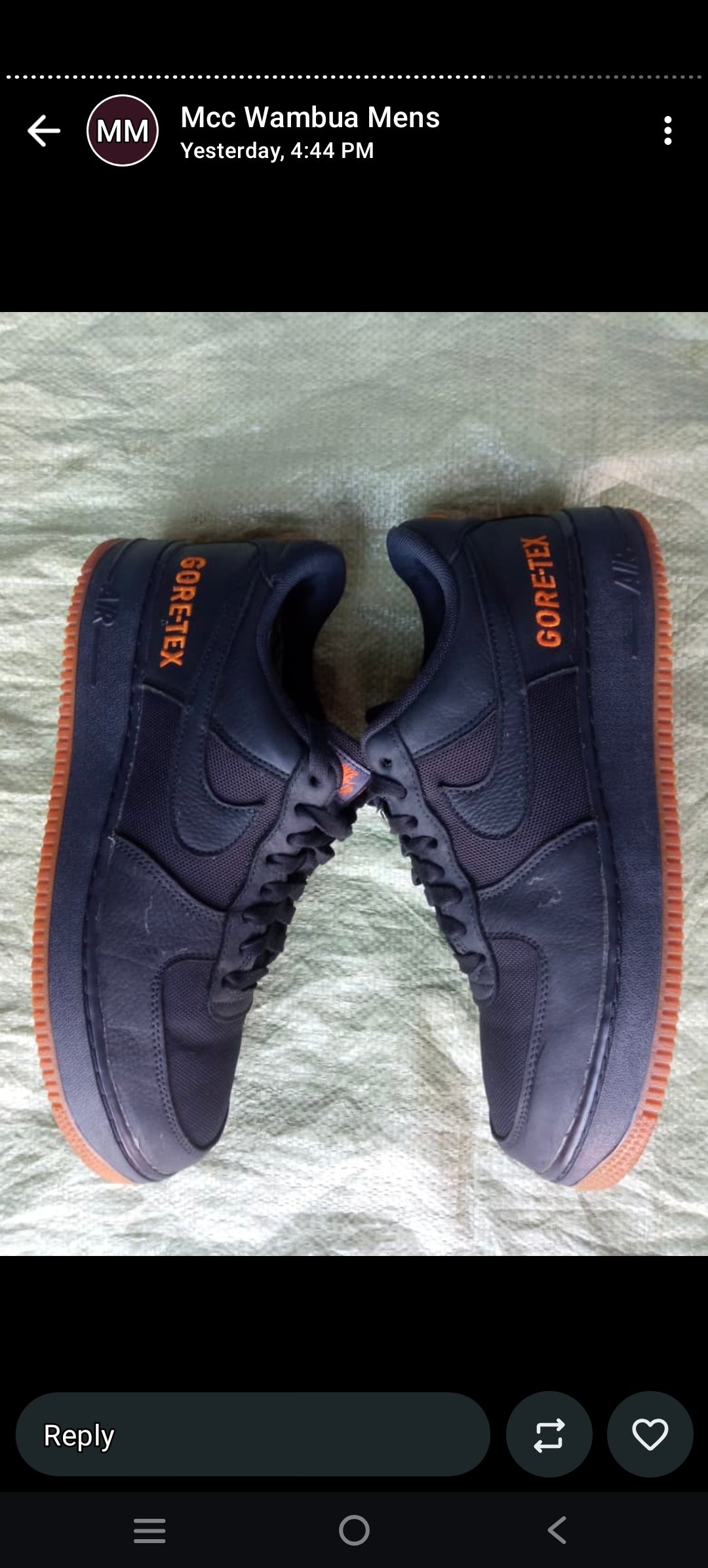 Nike Air Force 1 Low GORE-TEX - Navy Blue/Orange Gum