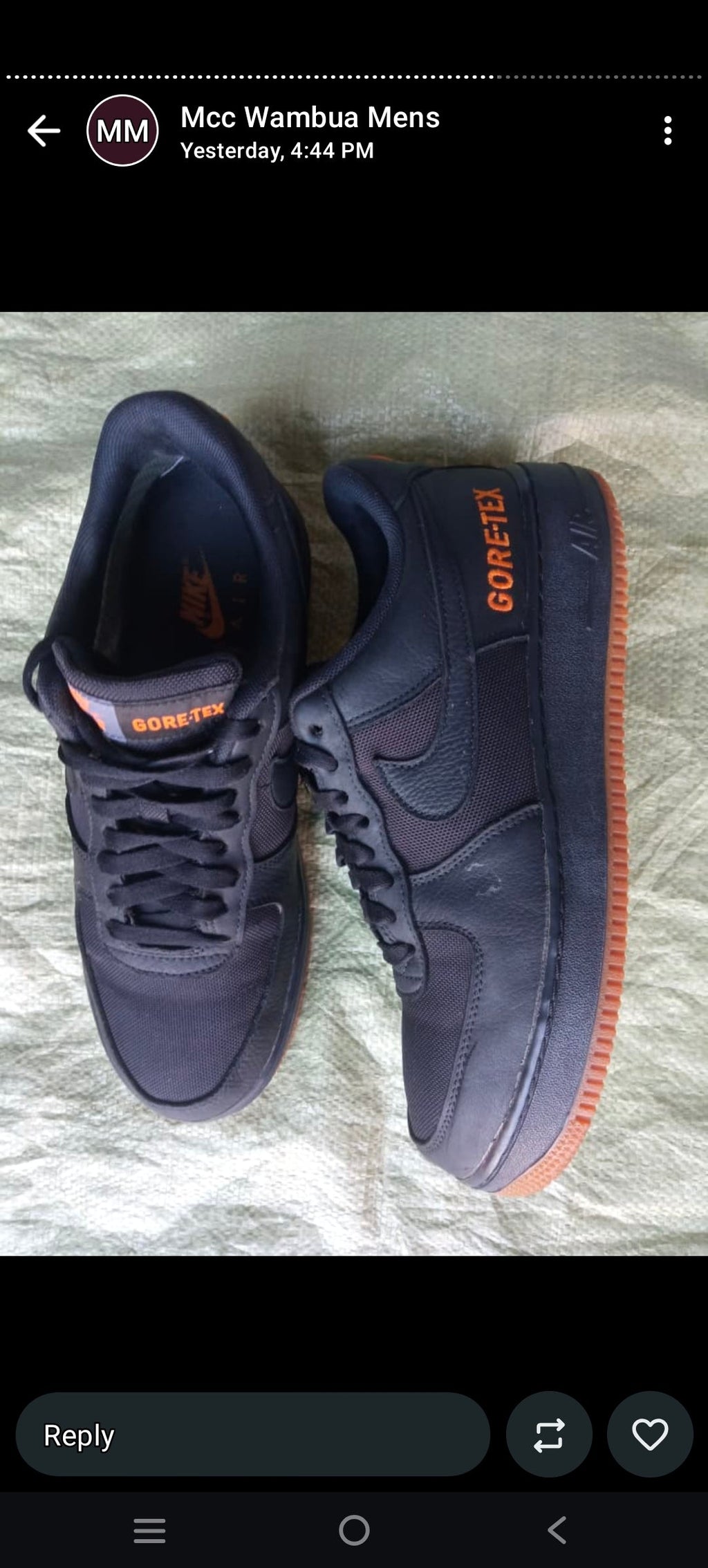 Nike Air Force 1 Low GORE-TEX - Navy Blue/Orange Gum