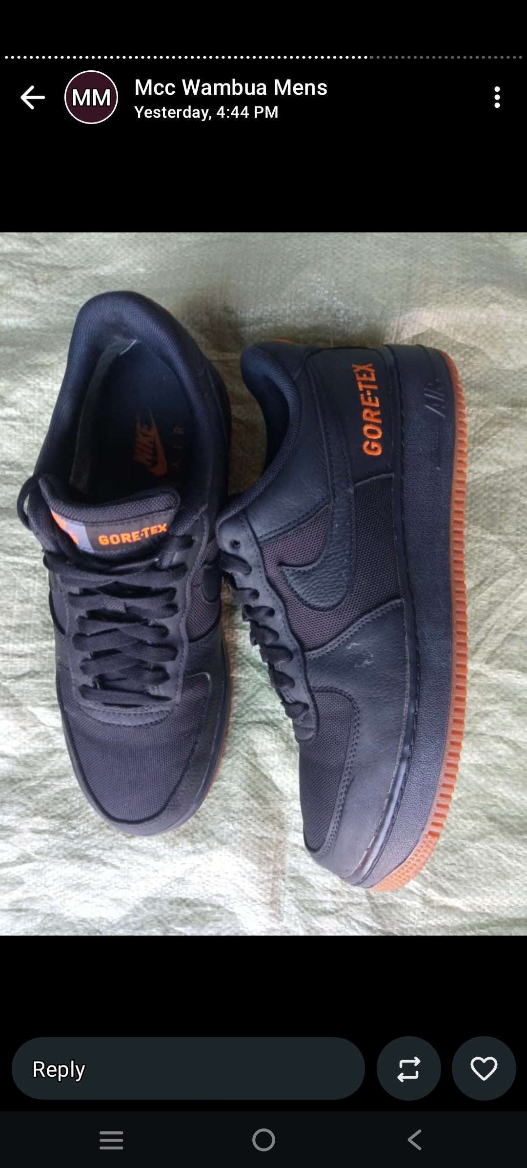 Nike Air Force 1 Low GORE-TEX - Navy Blue/Orange Gum