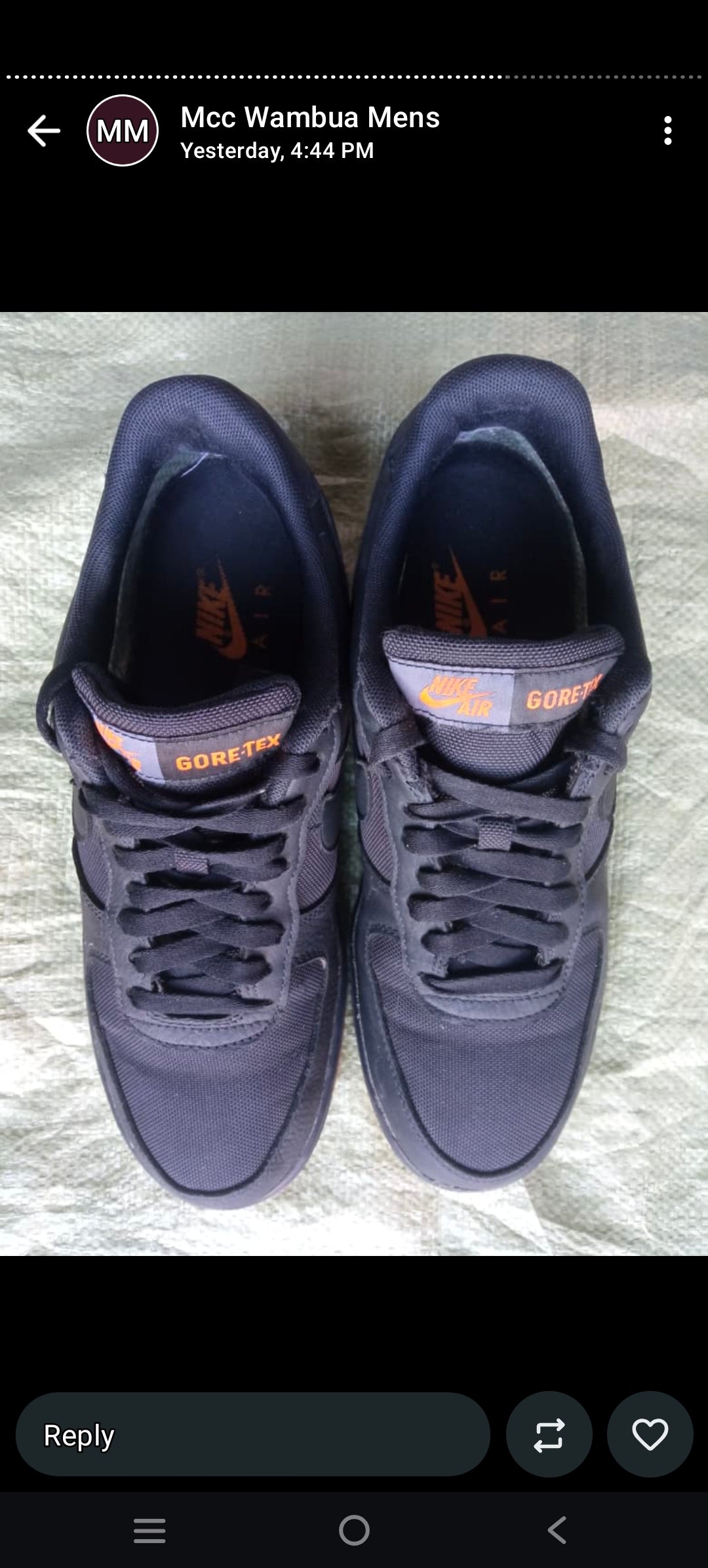 Nike Air Force 1 Low GORE-TEX - Navy Blue/Orange Gum