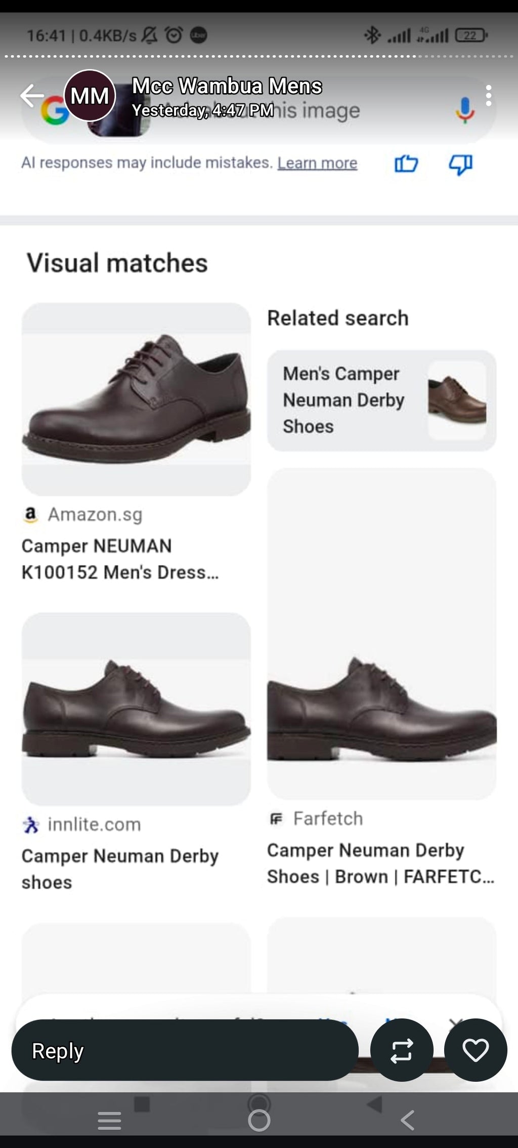 Camper Neuman Derby Shoes - Brown Leather