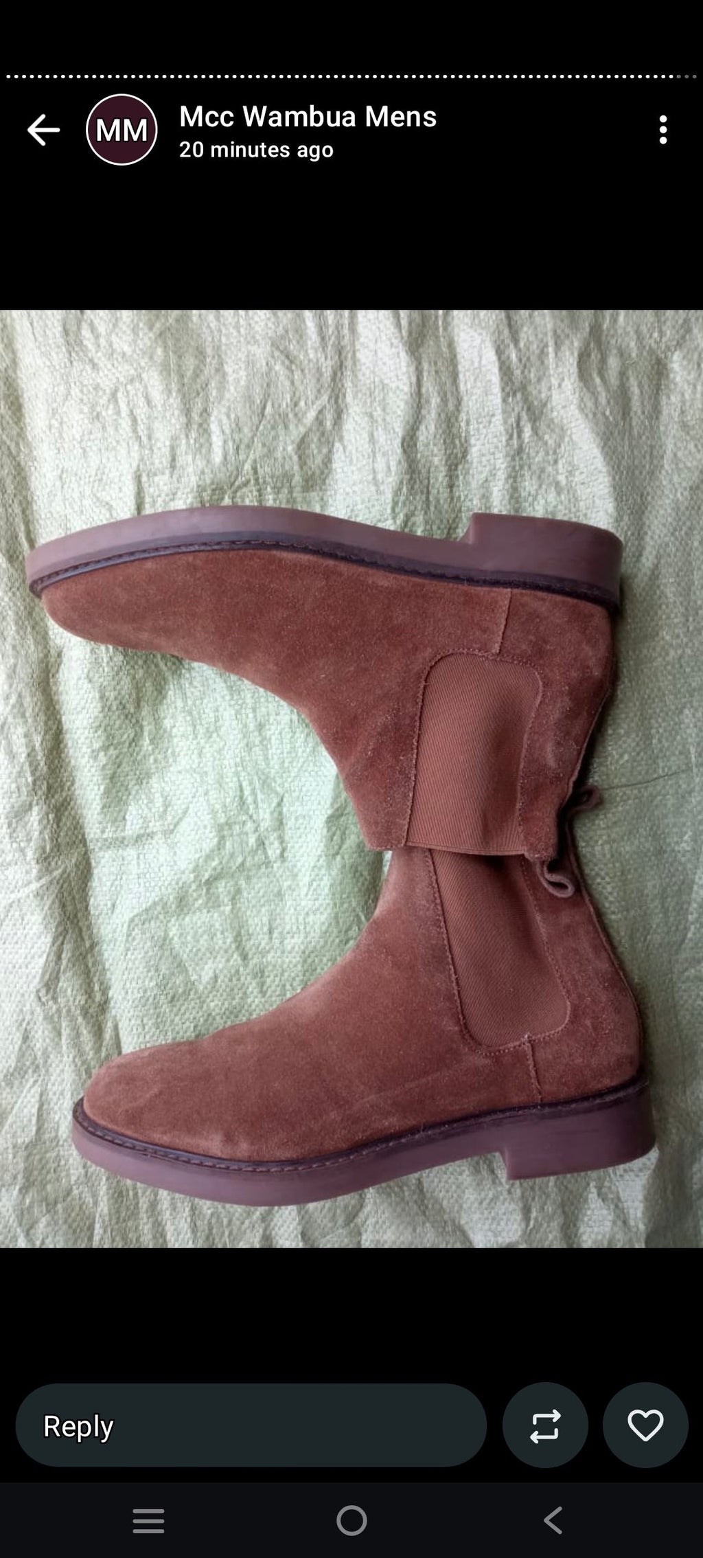 Men's Brown Suede Chelsea Boots Size 42(8)
