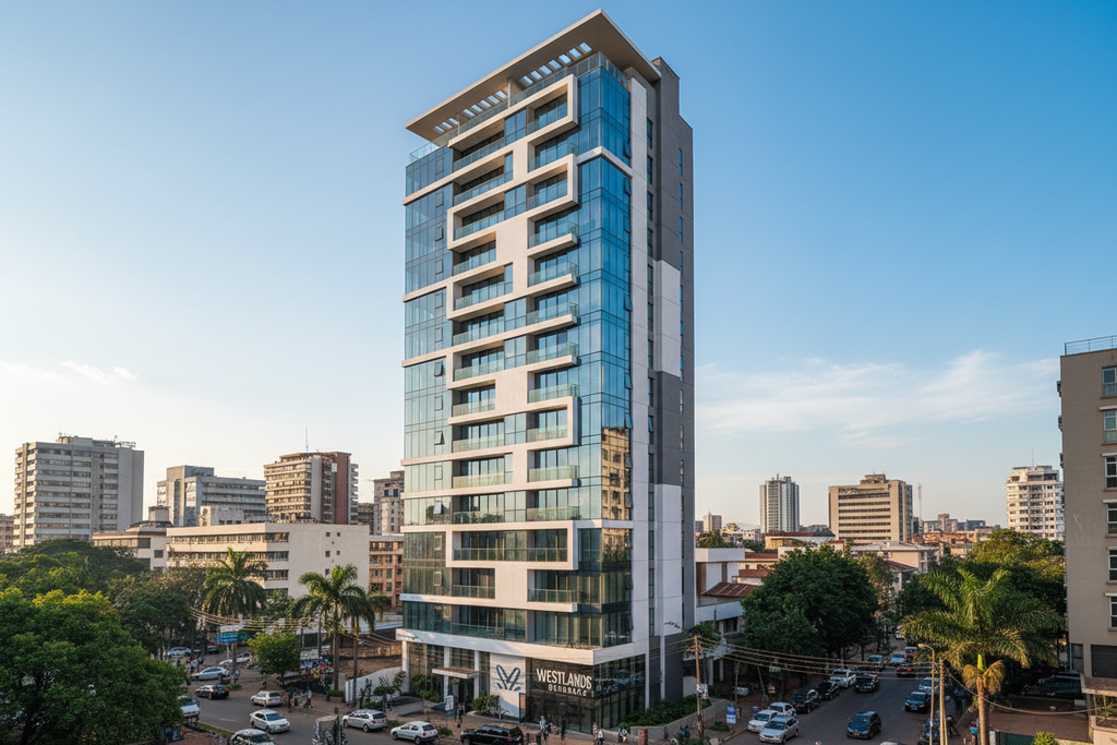 Modern apartment building in Westlands