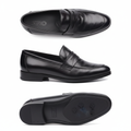 MFLO Men's Classic Penny Loafers - Black Leather