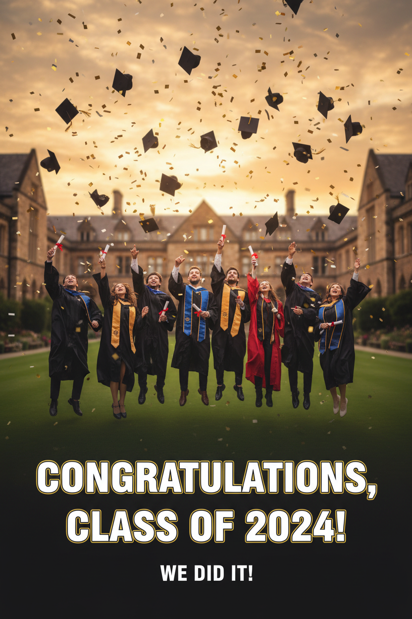 Graduation ceremony banner