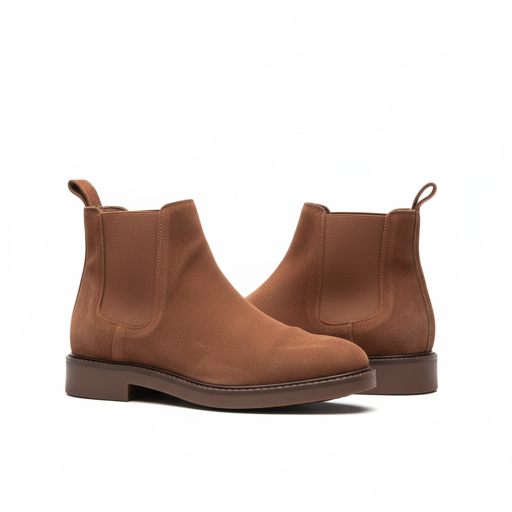 Men's Brown Suede Chelsea Boots Size 42(8)