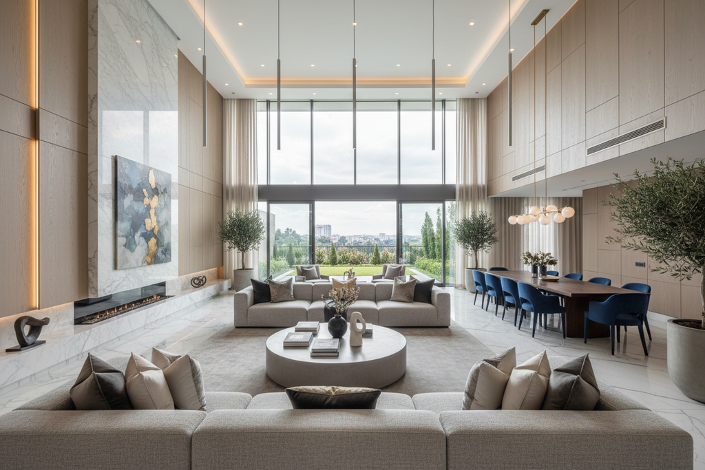 Spacious living room