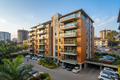 Exterior of modern apartment building in Kilimani