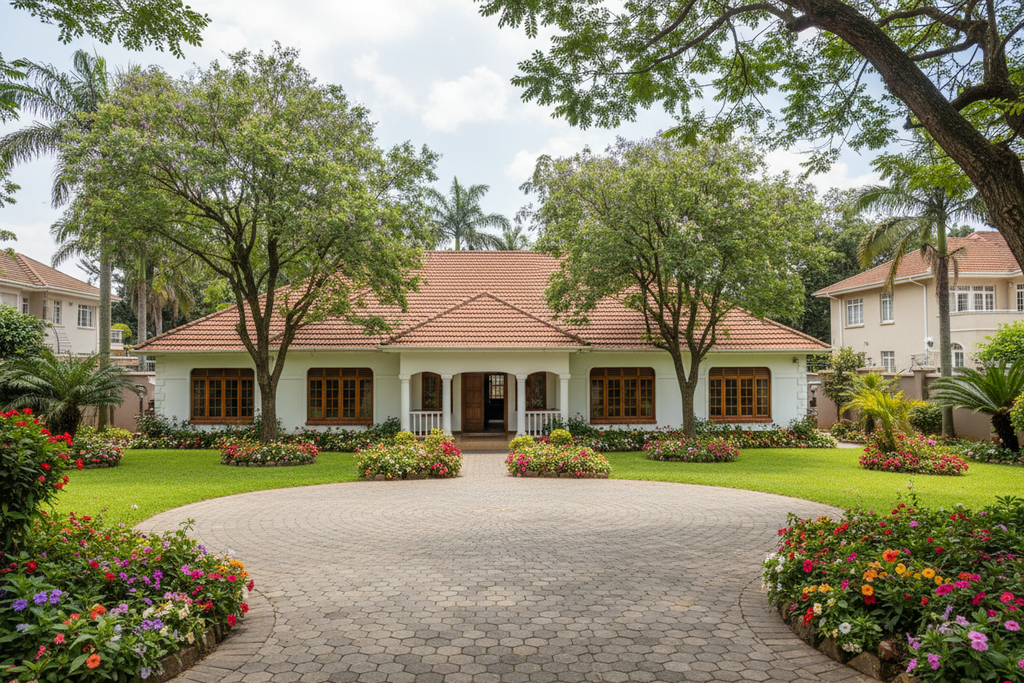 Exterior of elegant bungalow in Lavington