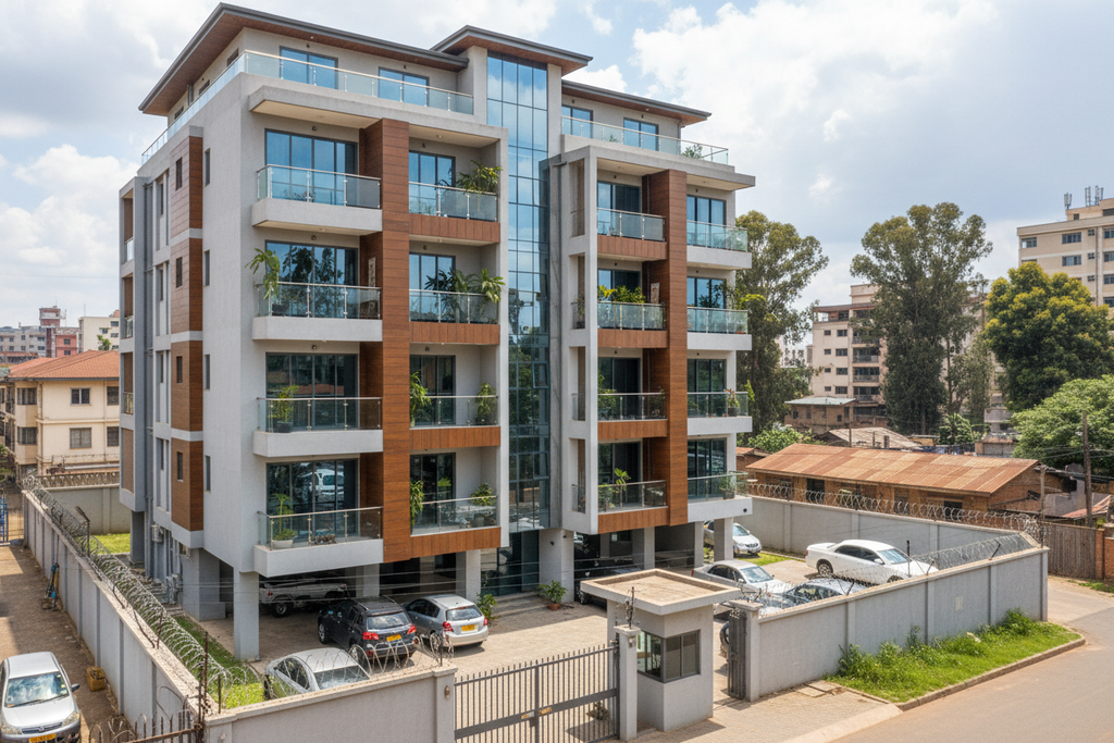 Modern apartment building in Parklands