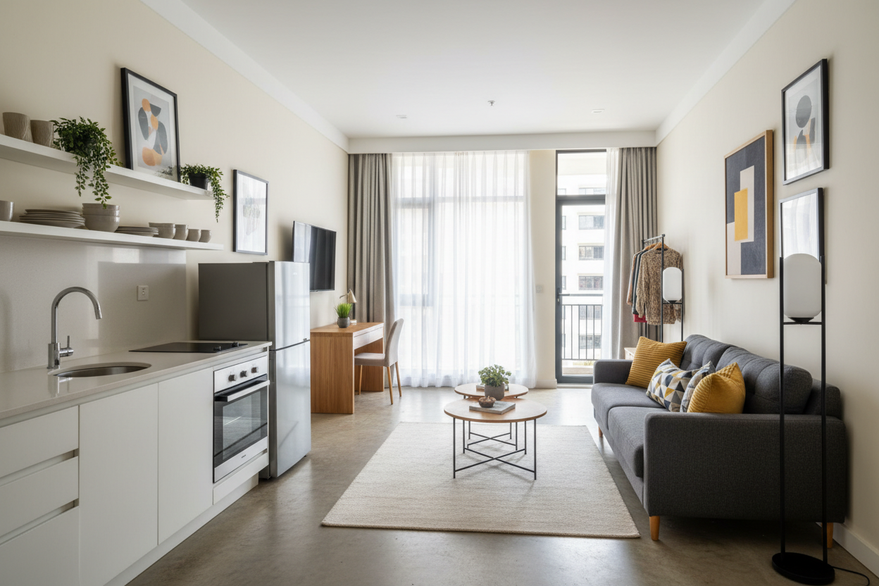 Stylish studio interior