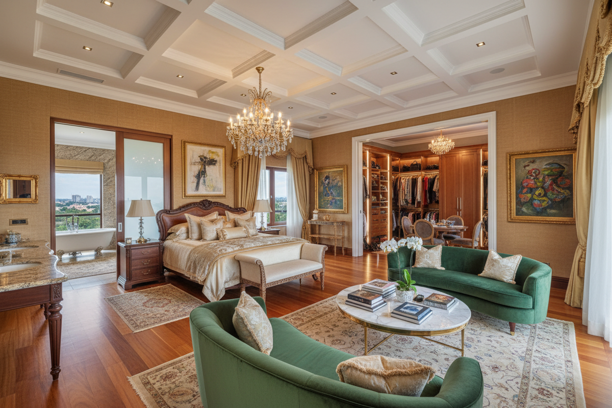 Master bedroom suite