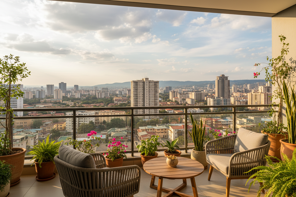 Balcony with Nairobi city view