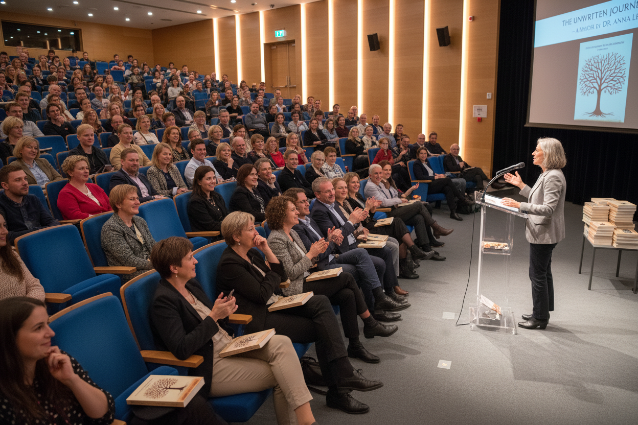 Audience at book launch