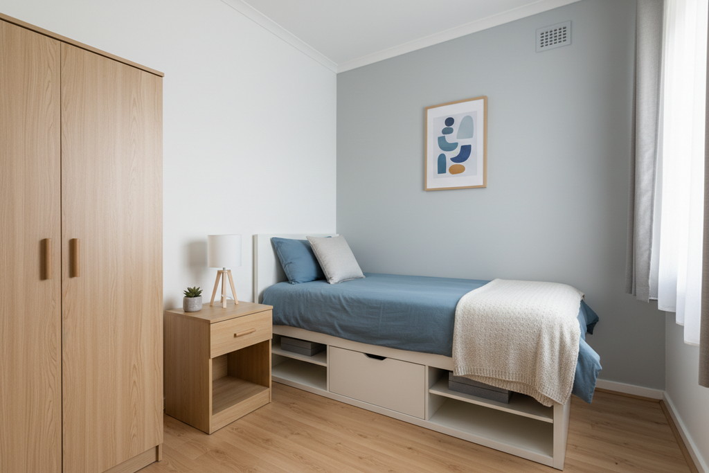 Sleeping area with storage