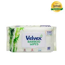 Velvex Bamboo Wipes 80S