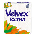 Velvex Extra White Tissue 4 Pack