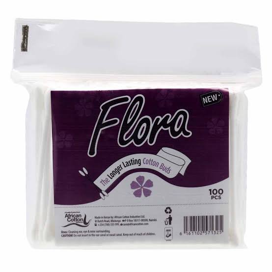 Flora Earbuds Tin White 100Pcs
