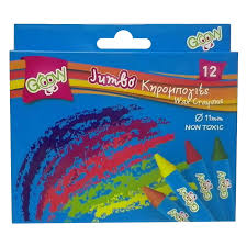 Funbo Non-Toxic Jumbo Crayons 12 Pieces