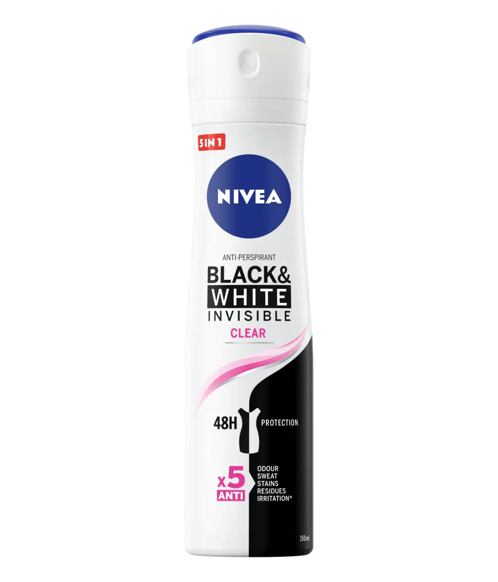 Nivea Black White Invisible Clear Women Deo 150Ml