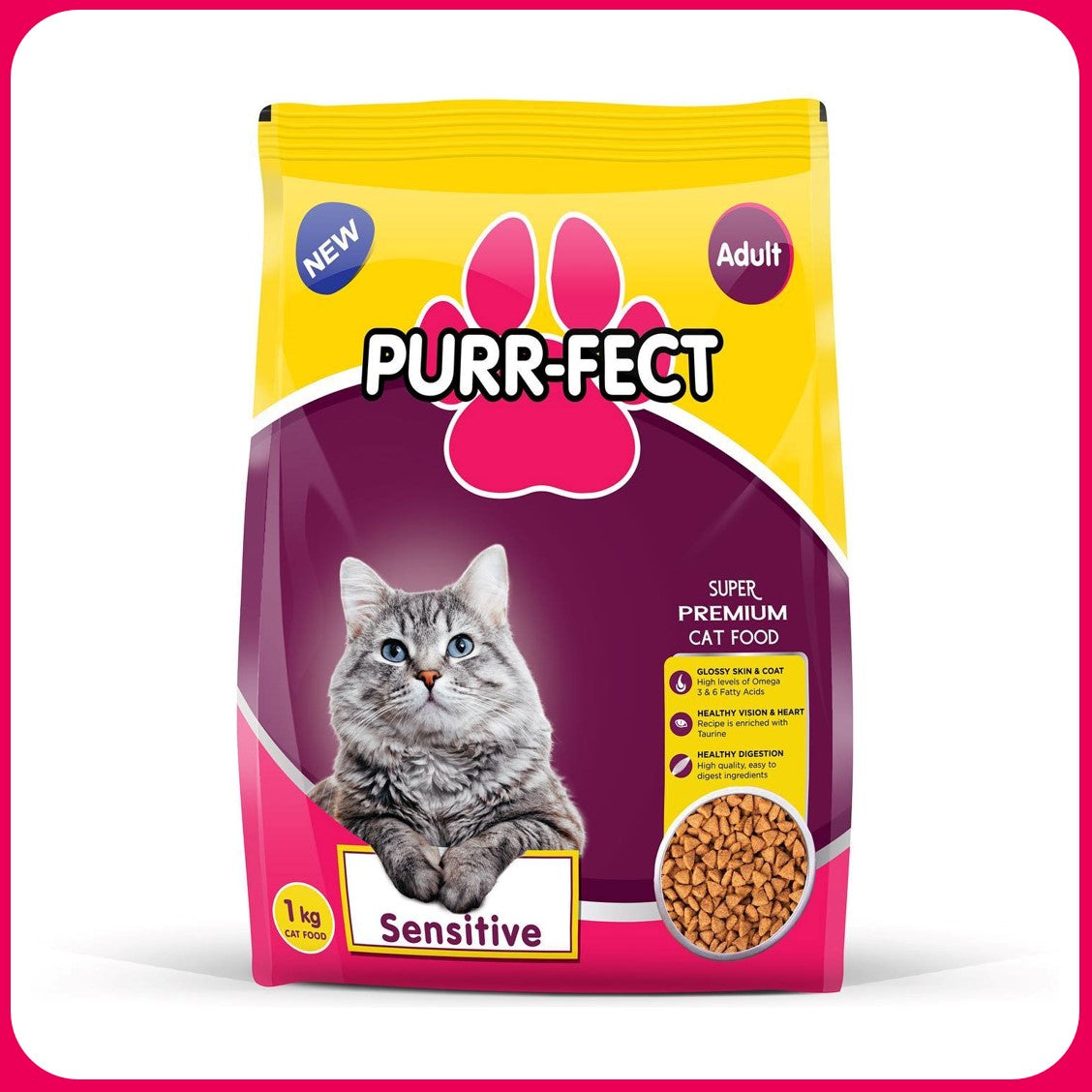 Purr-Fect Adult Cat Food Sensitive 1Kg