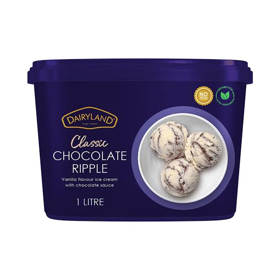 Dairyland Chocolate Ripple Ice Cream 1L