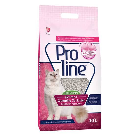 Proline Bentonite Baby Powder Scented Cat Litter 10L