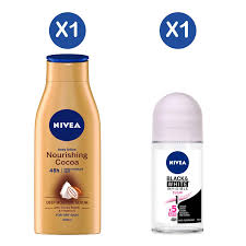 Nivea Cocoa Butter 400Ml + Deo Invisible Black & White 50Ml