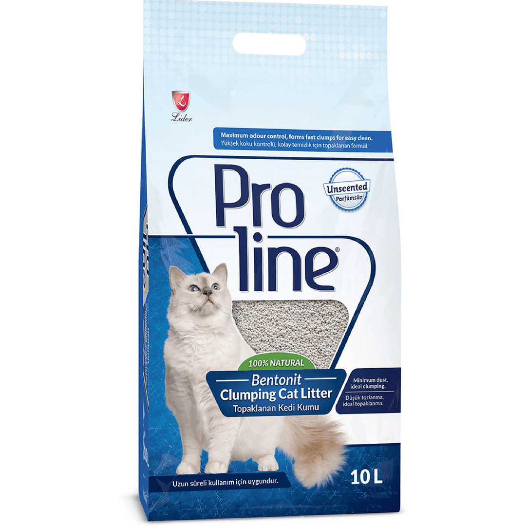 Proline Unscented Bentonite Clumping Cat Litter 10L