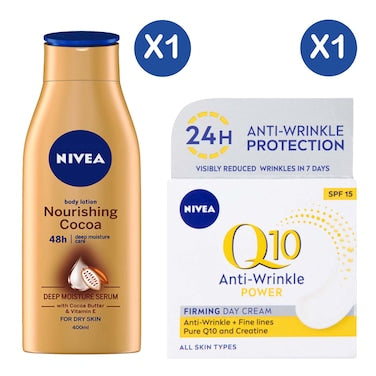 Nivea Cocoa Butter Body Lotion 400Ml + Q10Plus Anti