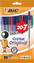 Bic Cristal Ballpoint Pens Medium Point (1.0Mm) Assorted Pouch