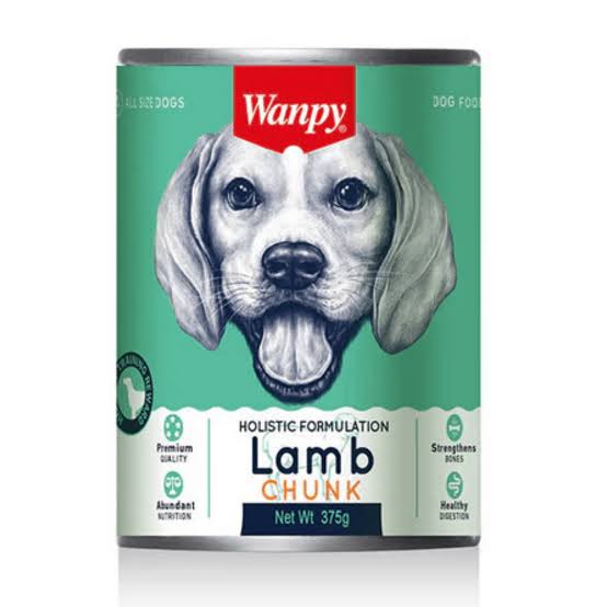 Wanpy Canned Dog Food Lamb 375G