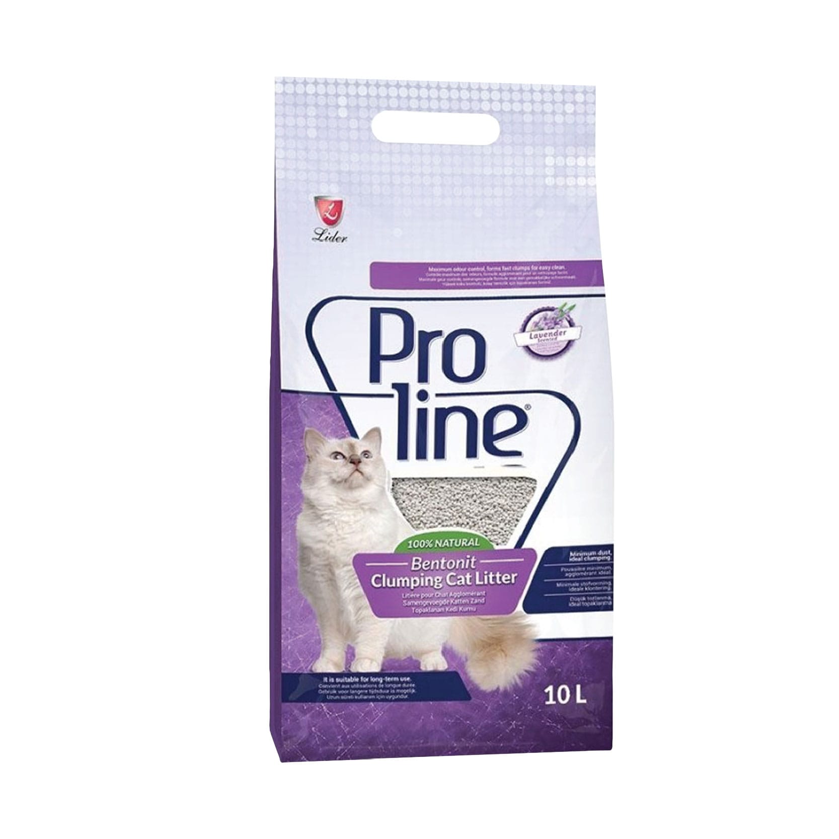 Proline Lavender Bentonite Clumping Cat Litter 10L