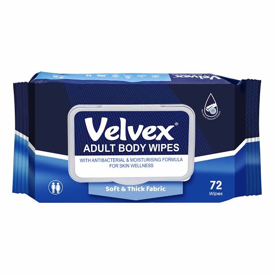 Velvex Adult Body Wipes 72S