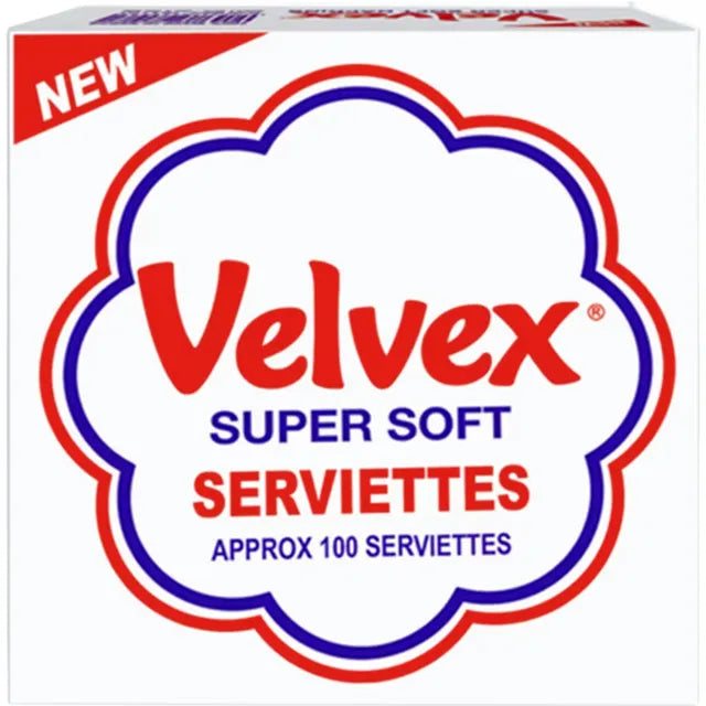 Velvex Serviettes White Plain