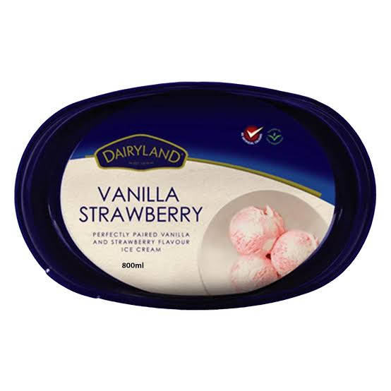 Dairyland Vanilla Strawberry Ice Cream 800Ml