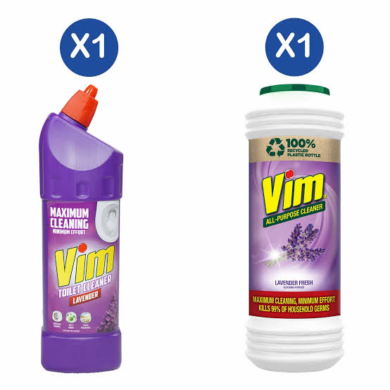 Vim Toilet Cleaner Lavender 1L + Vim Powder Lavender Fresh 500G