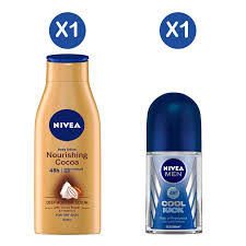 Nivea Cocoa Butter 400Ml + Deo Cool Kick Men 50Ml