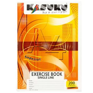 Kasuku Exercise Book Single Line 200Pages A4