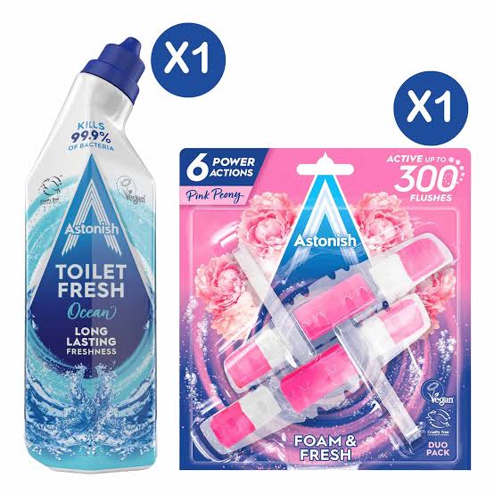 Astonish Toilet Gel 750Ml + Astonish Foam Fresh Pack Ocean