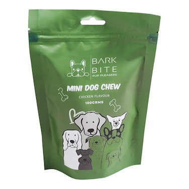 Bark Bite Mini Dog Chews Beef 100G