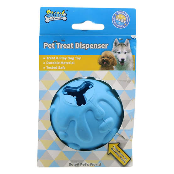 Soleil Pet's World Treat-N-Play Rubber Ball Dog Toys