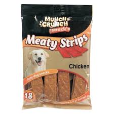 Munch & Crunch Dog Snacks Chicken Meaty Strips